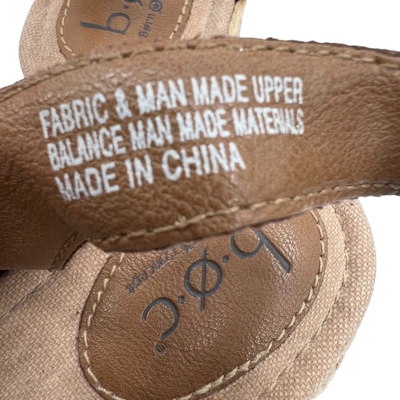 B.O.C. Born Tan Closed Toe Slingback Canvas Espadrille Sandals Size 7.5 Women's - Picture 10 of 11